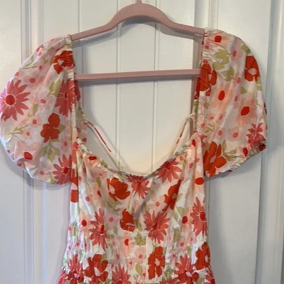 Sabo Skirt Yasmin Dress Pink Red Floral Size XL - Picture 4 of 12